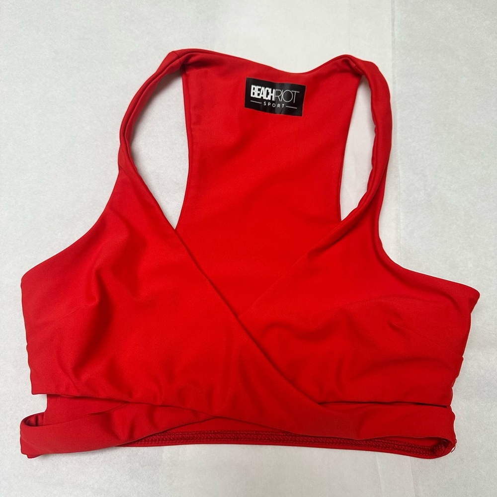 Beach Riot Women's Red Sports Bra